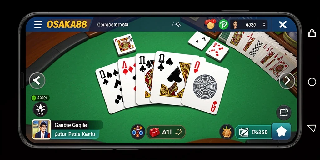 Tampilan gameplay seru dalam permainan Gaple yang penuh strategi.
