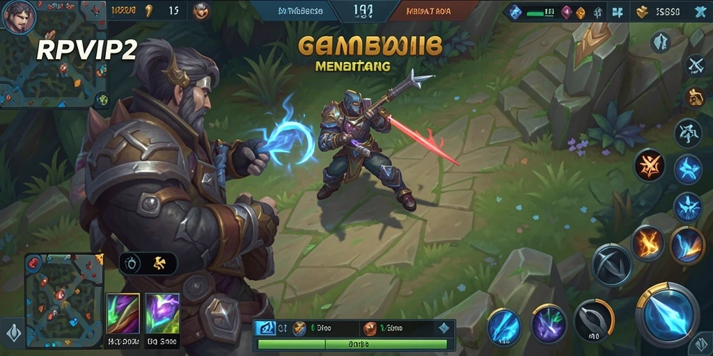 Gameplay RPVIP2 yang mendebarkan dalam aksi pertempuran MOBA.