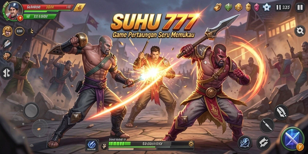 Tampilan gameplay <strong>Suhu777</strong> yang memukau saat bertarung.