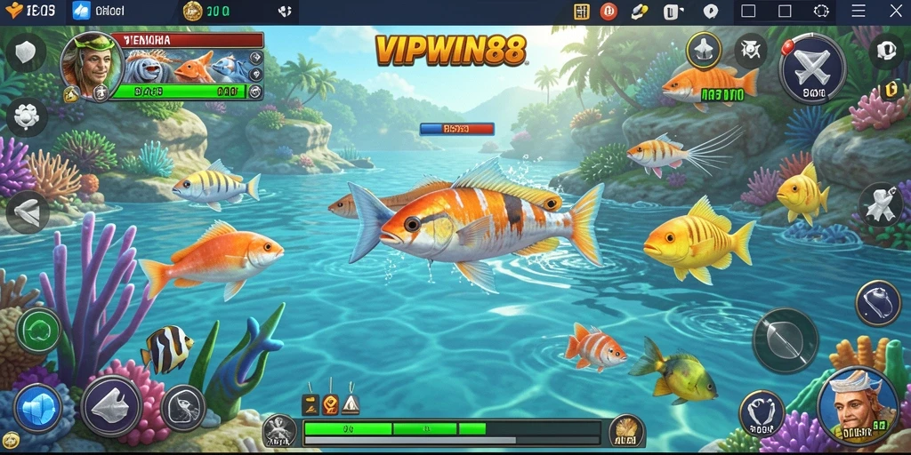 Screenshot gameplay menampilkan aksi seru Tembak Ikan di VIPWIN88.