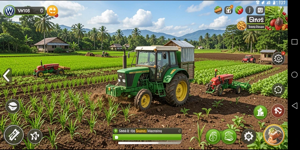 Tampilan gameplay VW108 yang menarik saat bertani.